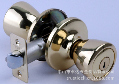 【供應(yīng)高檔出口 柱式結(jié)構(gòu) 全銅鎖芯 房門 球鎖】價格,廠家,圖片,其他鎖具,中山市卓達(dá)五金制品-